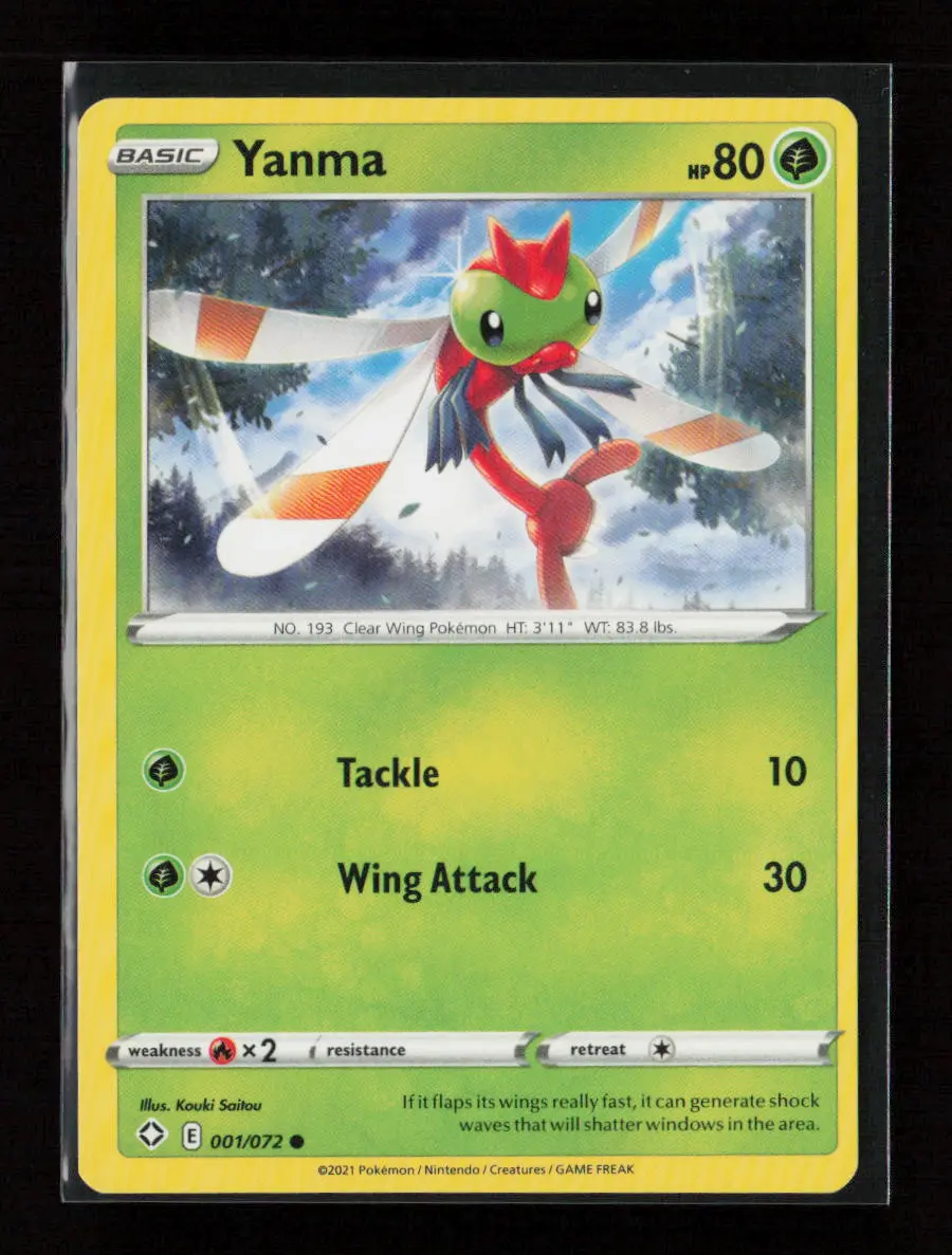 Yanma Common Shining Fates 001/072 Lp 1