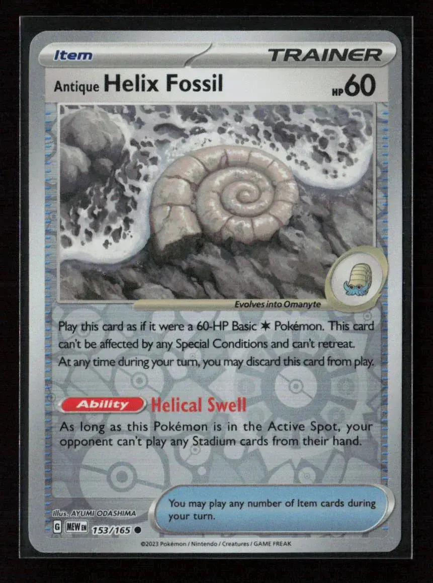 Antique Helix Fossil Common Sv: Scarlet & Violet 151 153/165 Nm 1