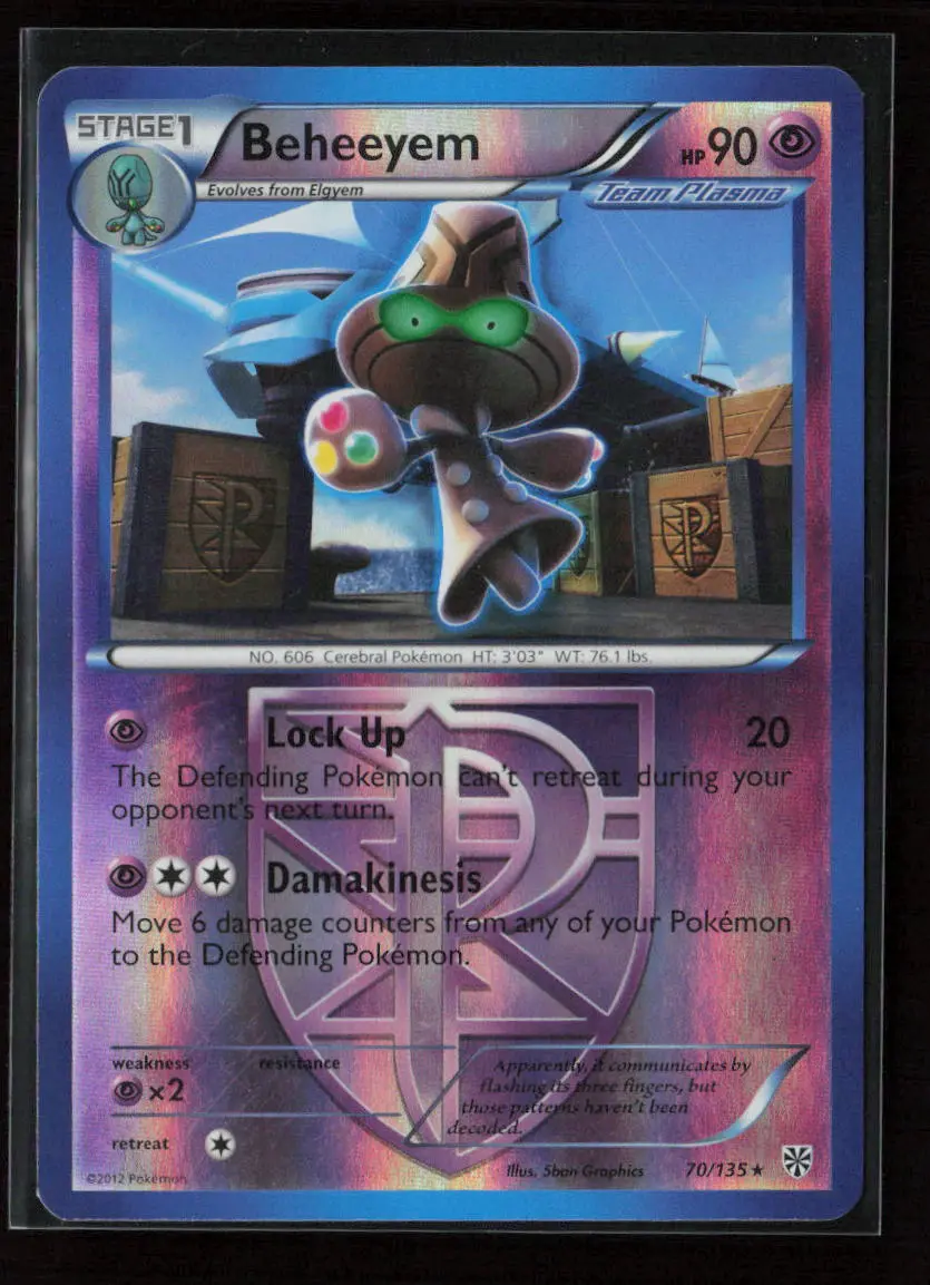 Beheeyem (Team Plasma) Rare Plasma Storm 70/135 Lp 1