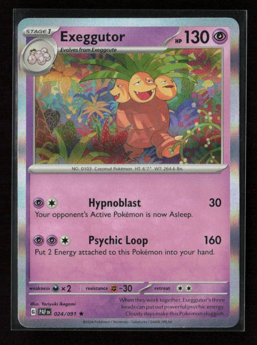 Exeggutor Rare Sv: Paldean Fates 024/091 Nm 1