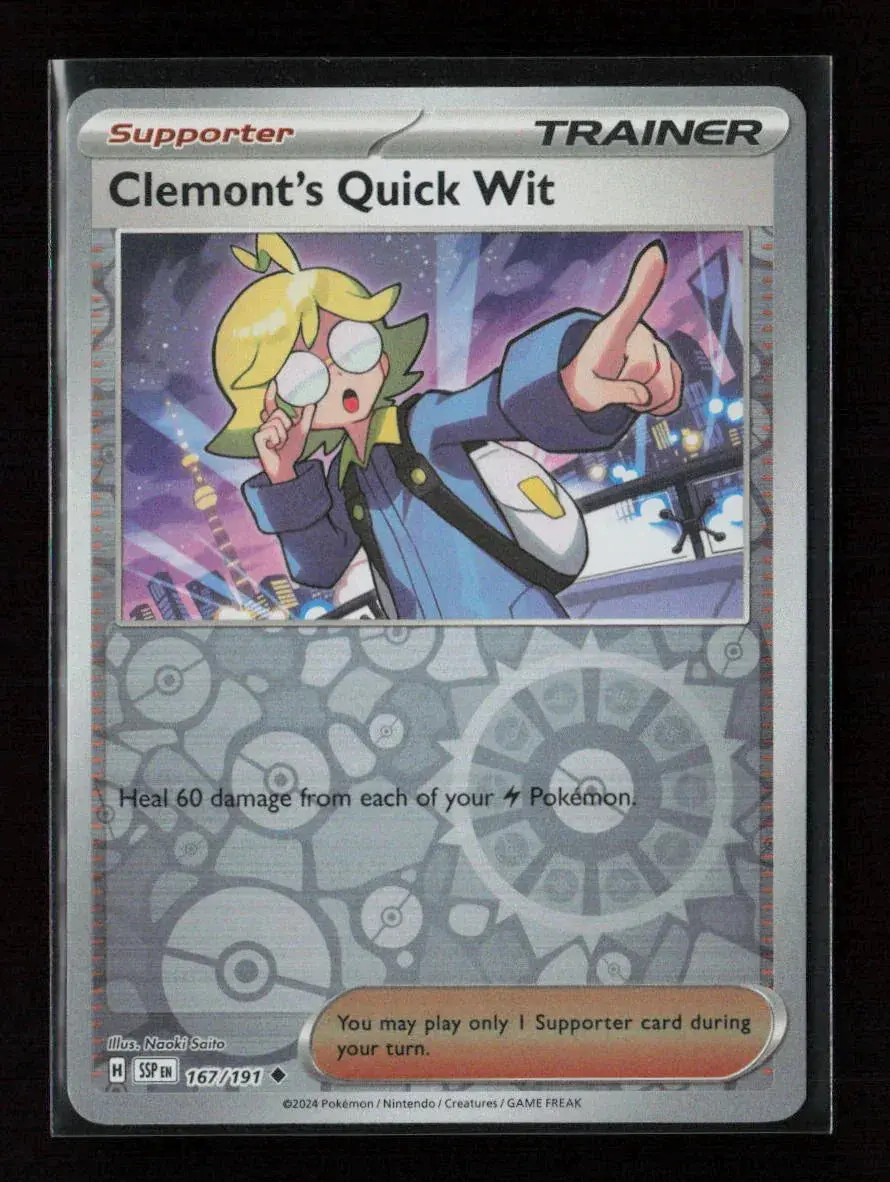 Clemont's Quick Wit - Uncommon Sv08: Surging Sparks 167/191 Nm 1