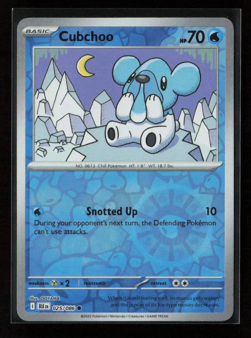 Cubchoo Common Sv: Black Bolt 025/086 Nm 1