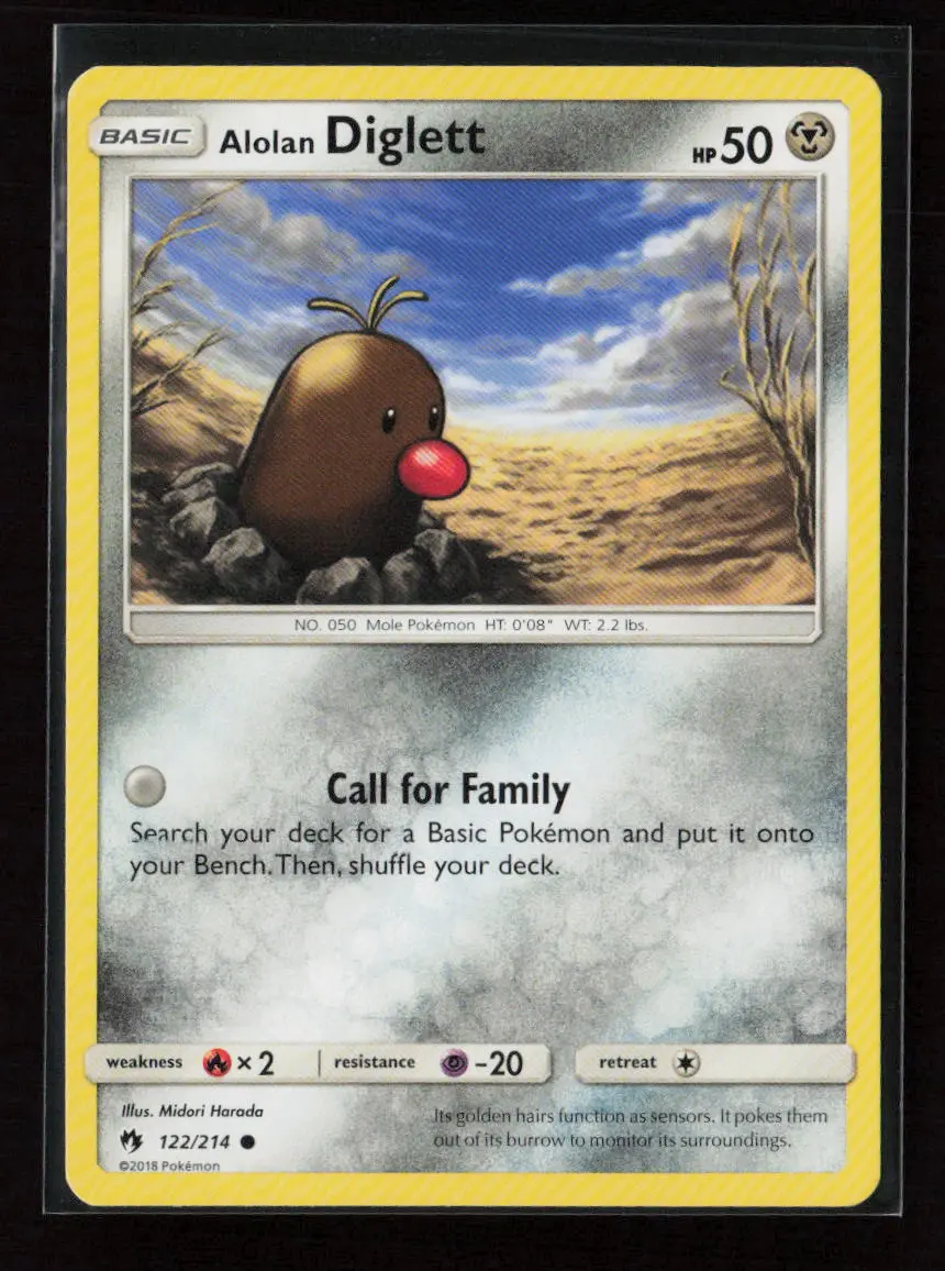 Alolan Diglett Common Sm - Lost Thunder 122/214 Lp 1