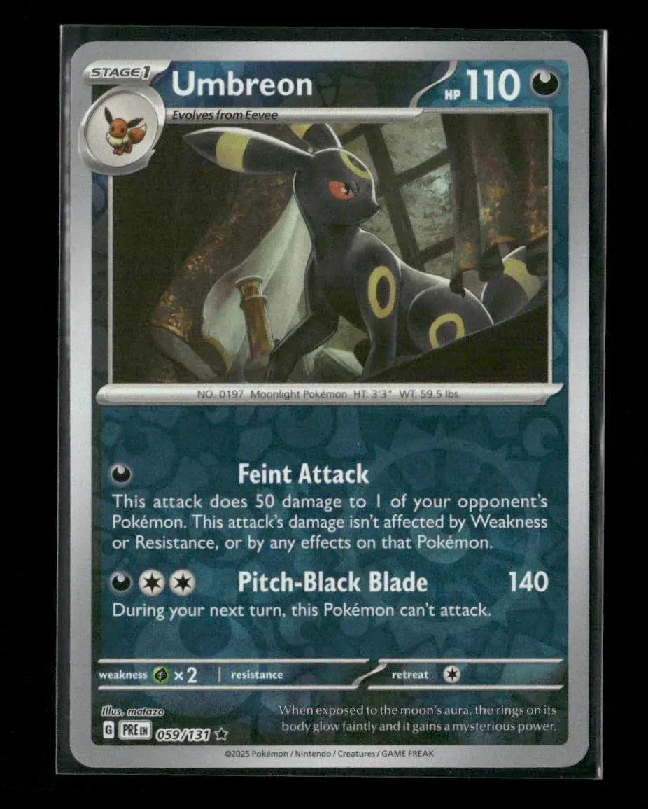 Umbreon Rare Sv: Prismatic Evolutions 059/131 Nm 1