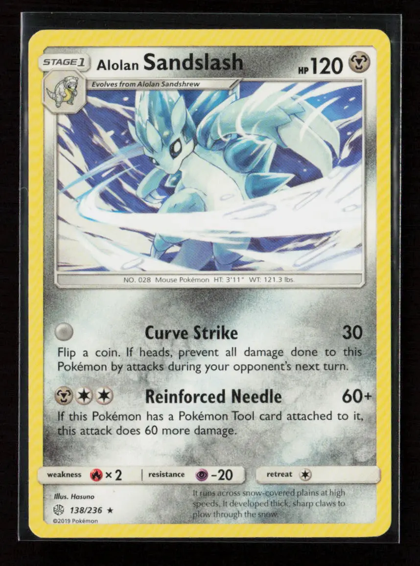 Alolan Sandslash Rare Sm - Cosmic Eclipse 138/236 Lp 1