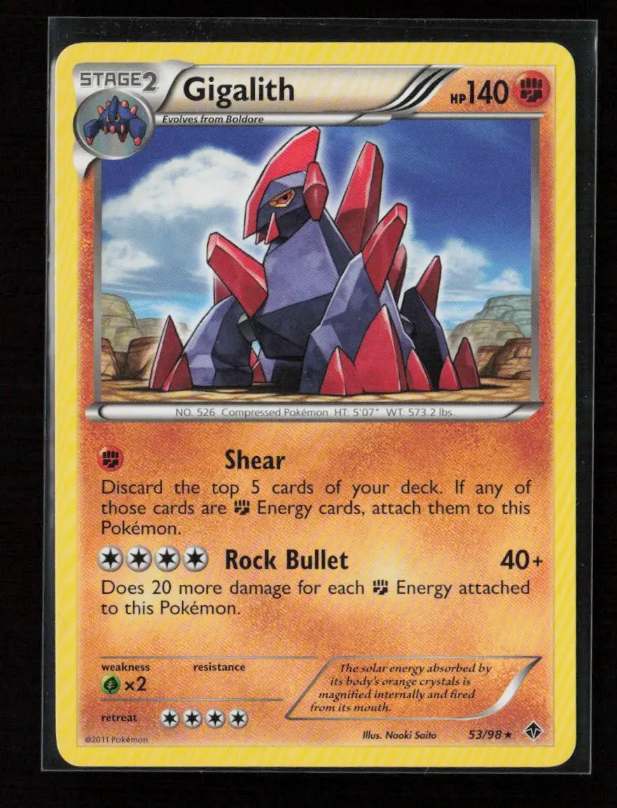 Gigalith Rare Emerging Powers 53/98 Lp 1