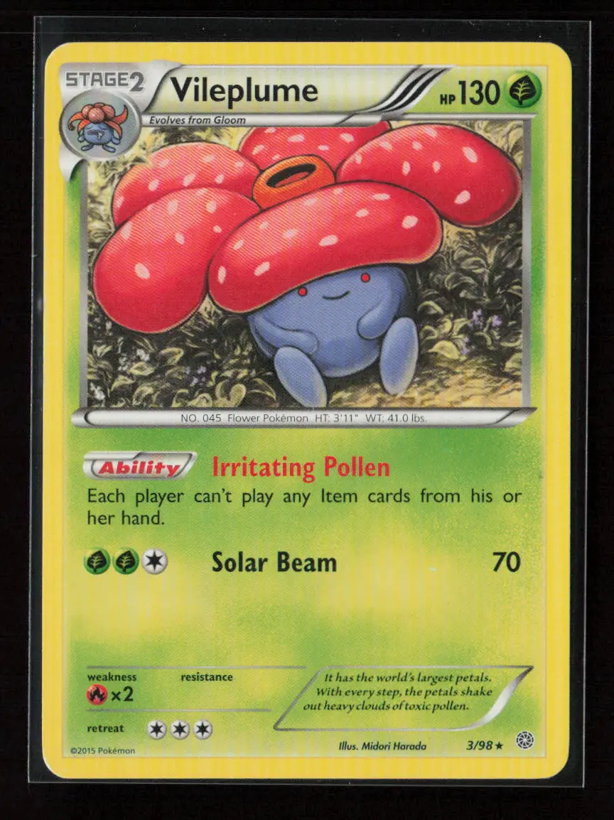 Vileplume Rare Xy - Ancient Origins 3/98 Lp 1