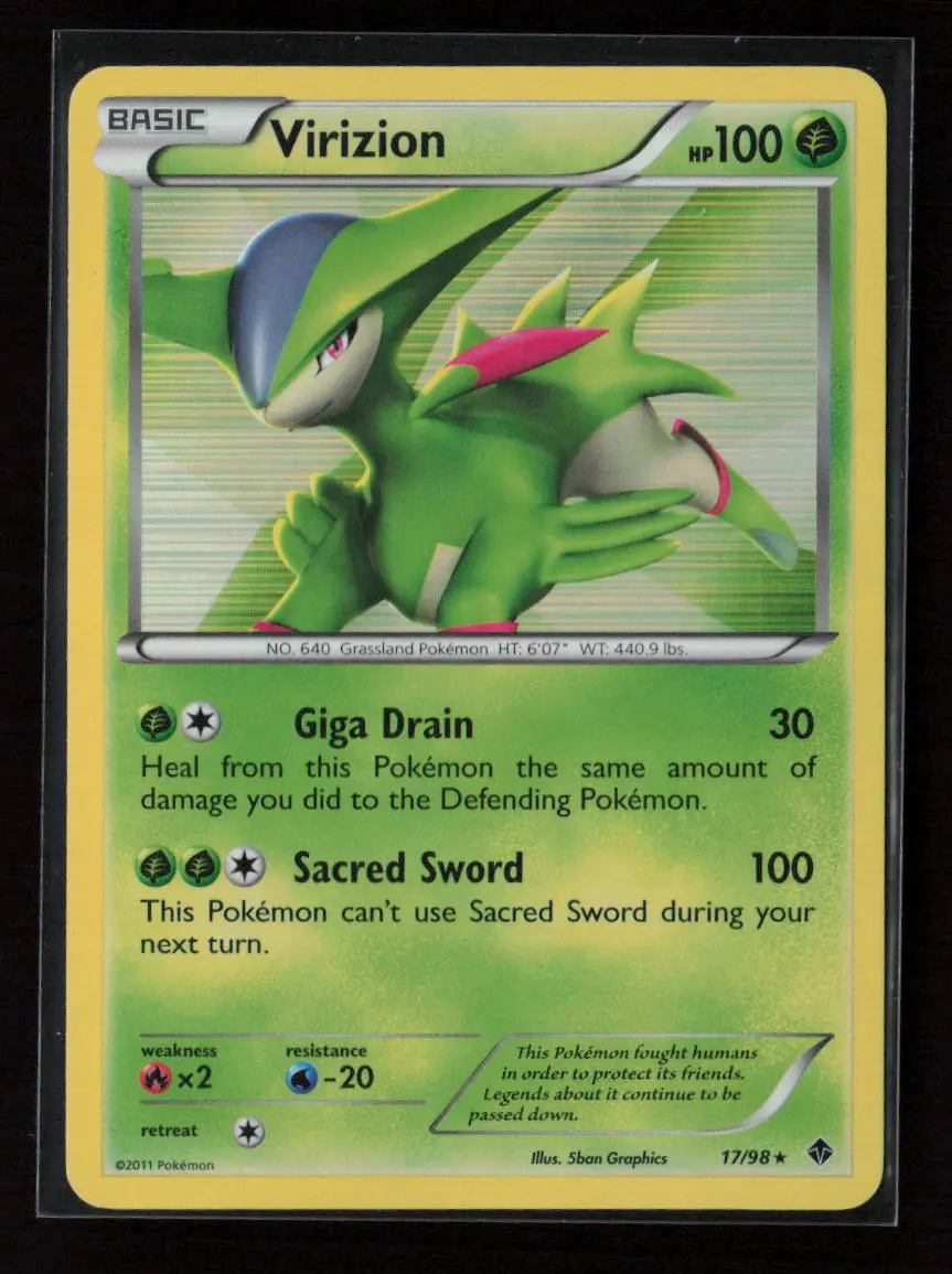 Virizion Holo Rare Emerging Powers 17/98 Lp 1