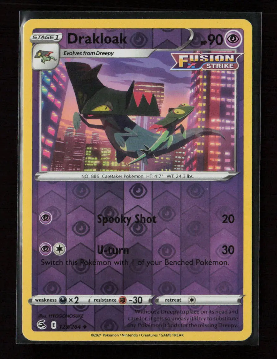 Drakloak Uncommon Swsh08: Fusion Strike 129/264 Lp 1
