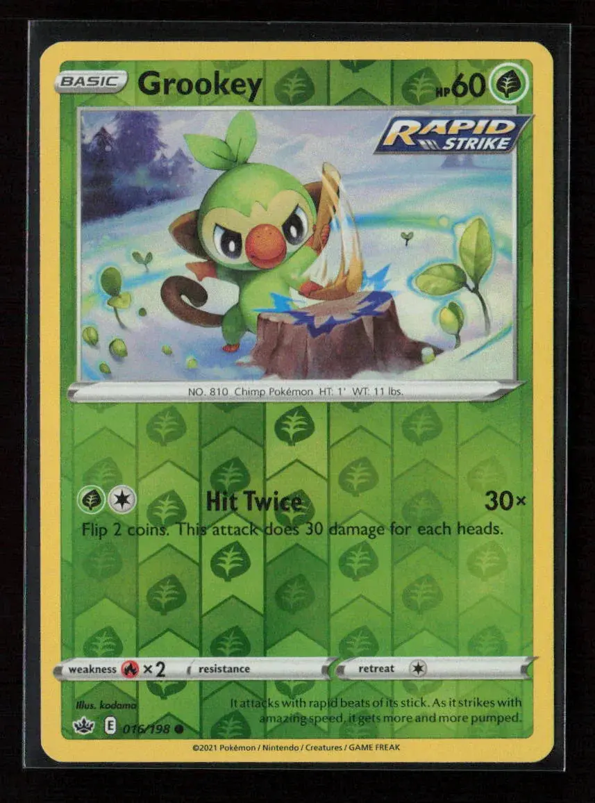 Grookey Common Swsh06: Chilling Reign 016/198 Lp 1