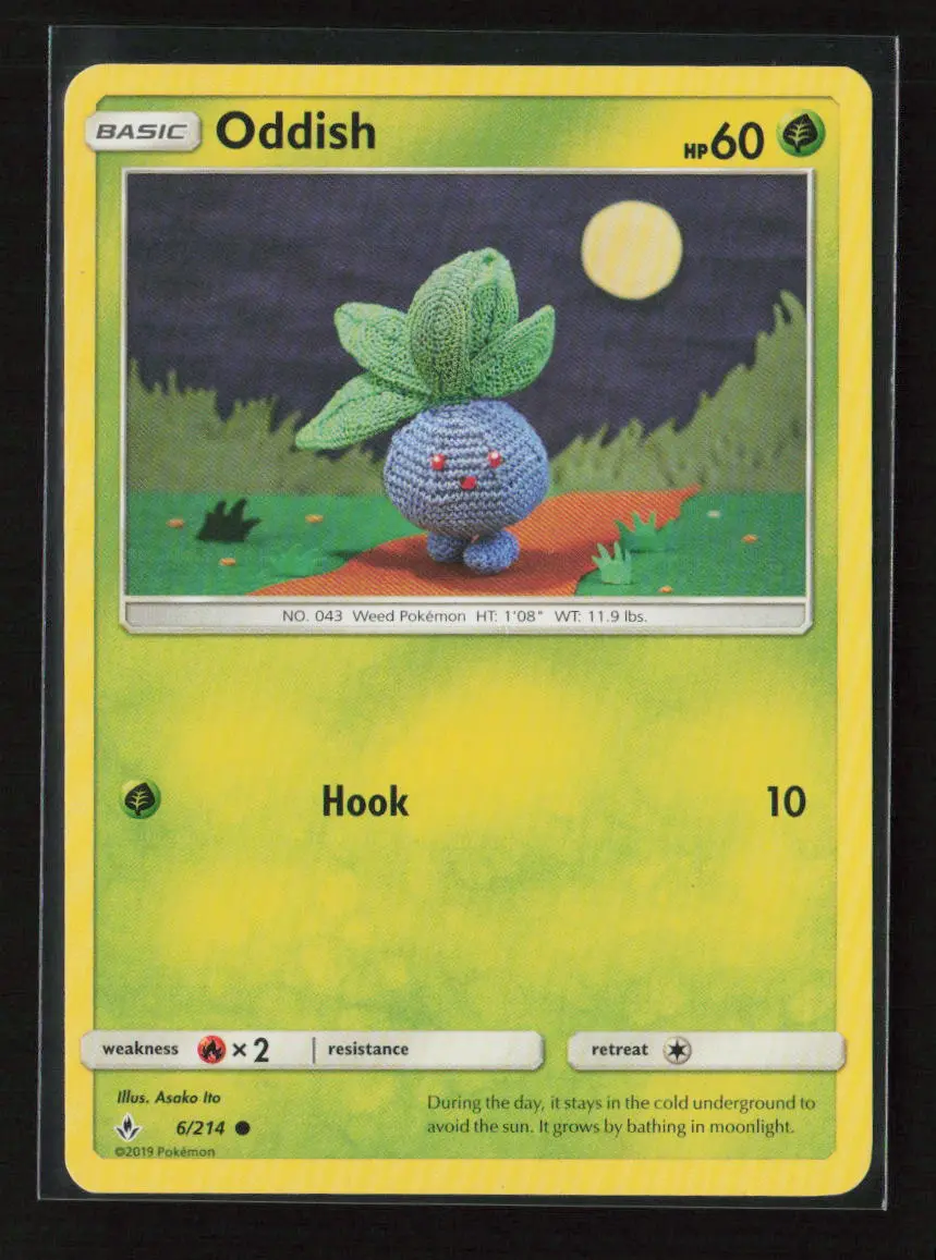 Oddish (6) Common Sm - Unbroken Bonds 6/214 Lp 1