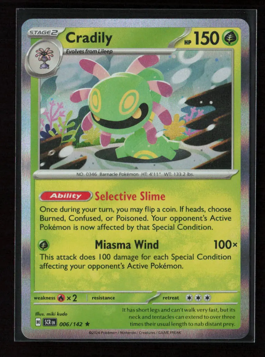 Cradily Rare Sv07: Stellar Crown 006/142 Nm 1