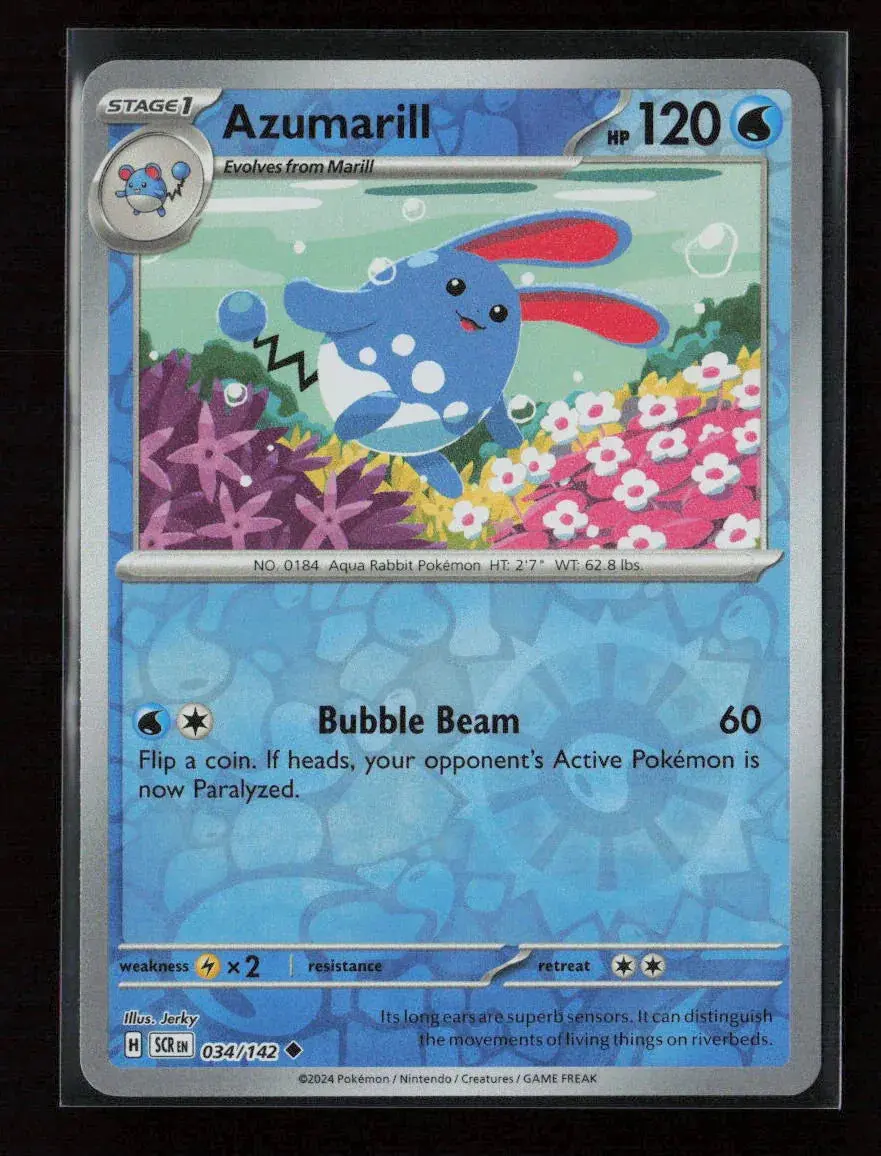 Azumarill Uncommon Sv07: Stellar Crown 034/142 Nm 1