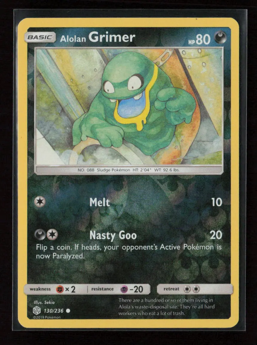 Alolan Grimer Common Sm - Cosmic Eclipse 130/236 Nm 1
