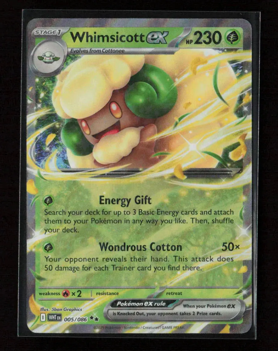 Whimsicott Ex Double Rare Sv: White Flare 005/086 Nm 1