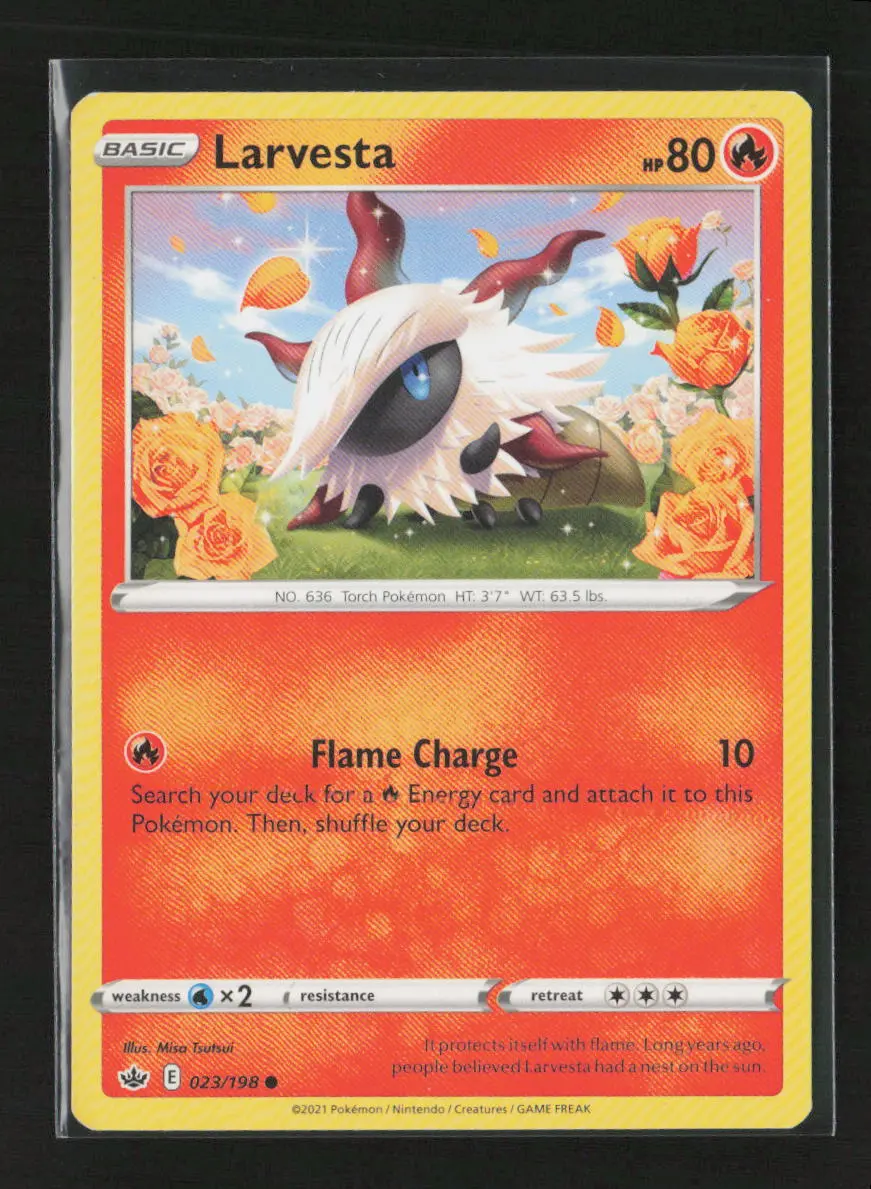 Larvesta Common Swsh06: Chilling Reign 023/198 Lp 1