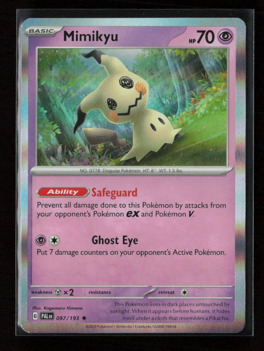 Mimikyu Holo Rare Trick Or Trade Booster Bundle 2023 097/193 Nm 1