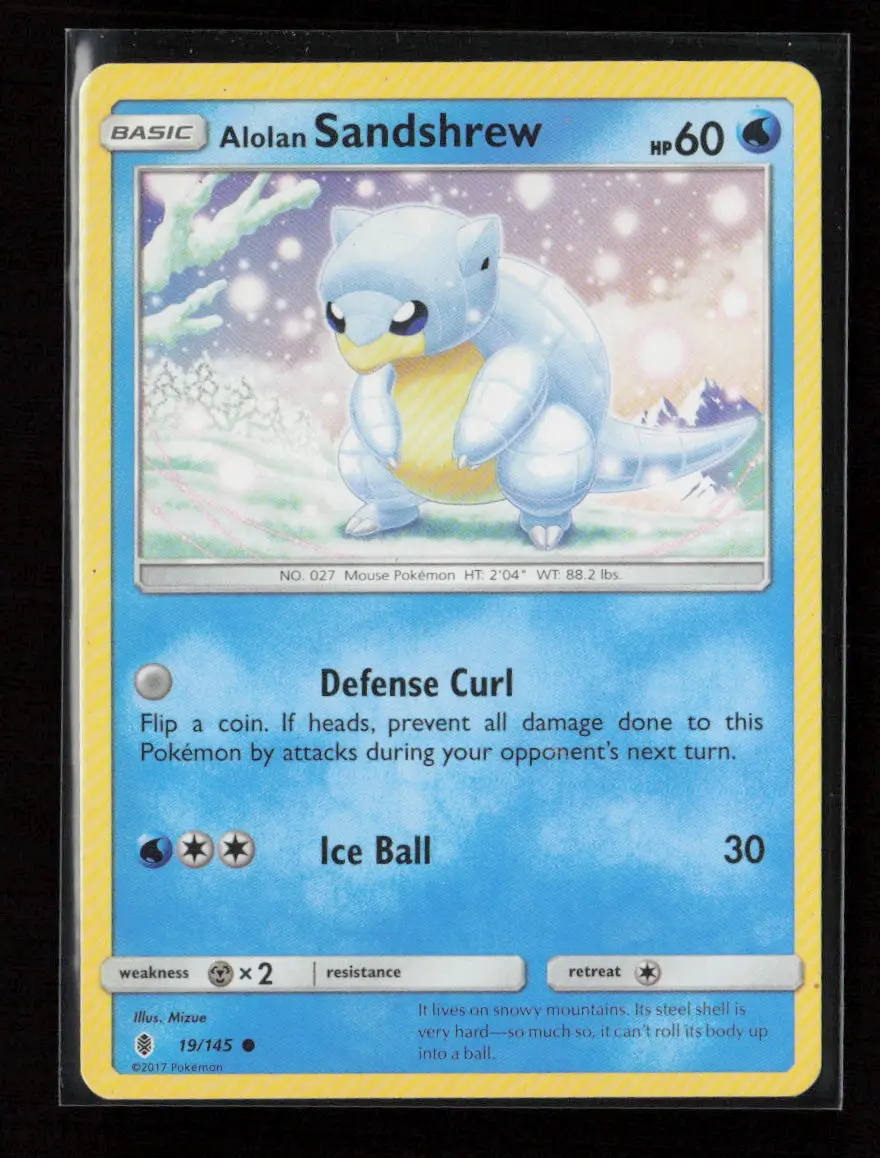 Alolan Sandshrew Common Sm - Guardians Rising 19/145 Lp 1