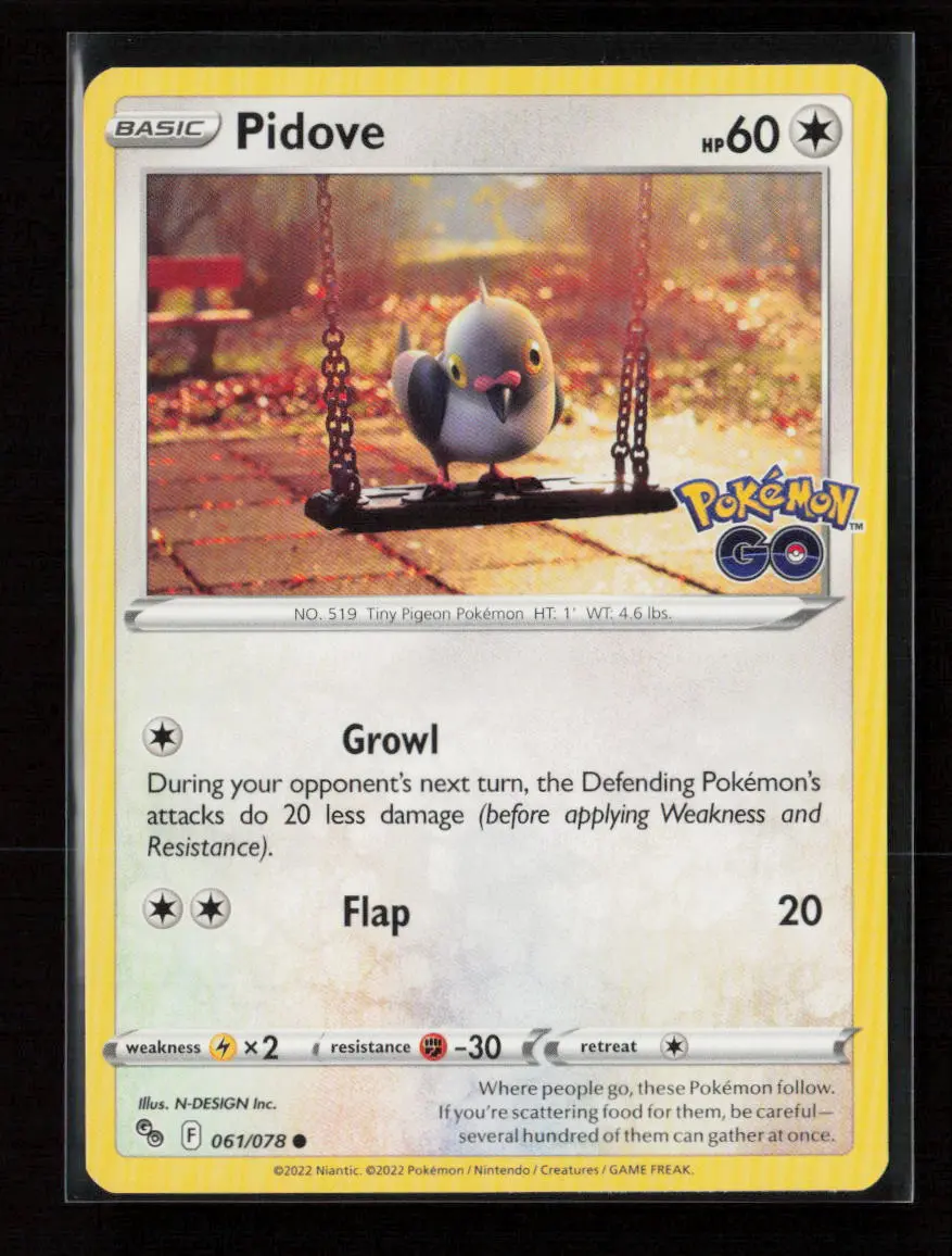 Pidove Common Pokemon Go 061/078 Nm 1