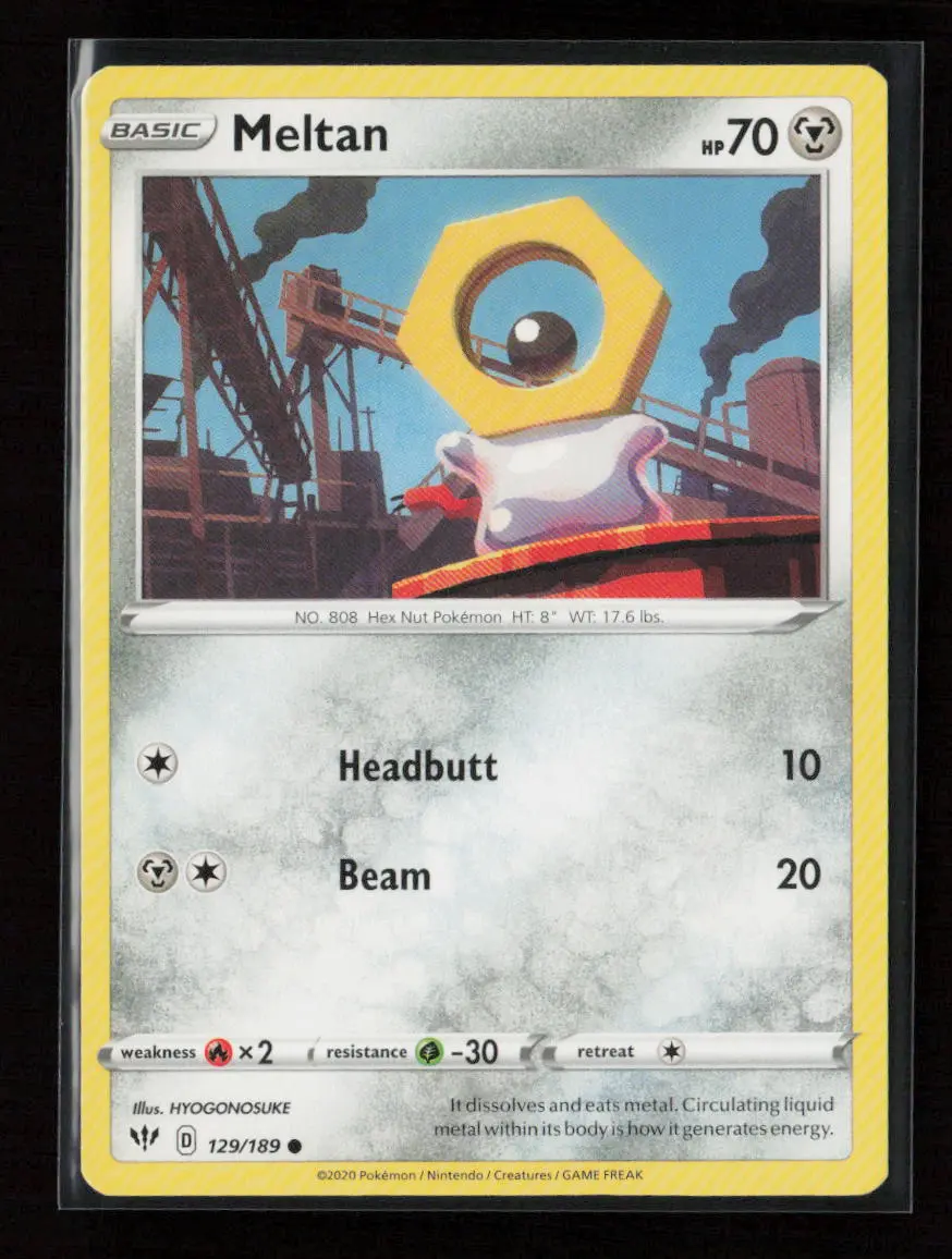 Meltan Common Swsh03: Darkness Ablaze 129/189 Lp 1