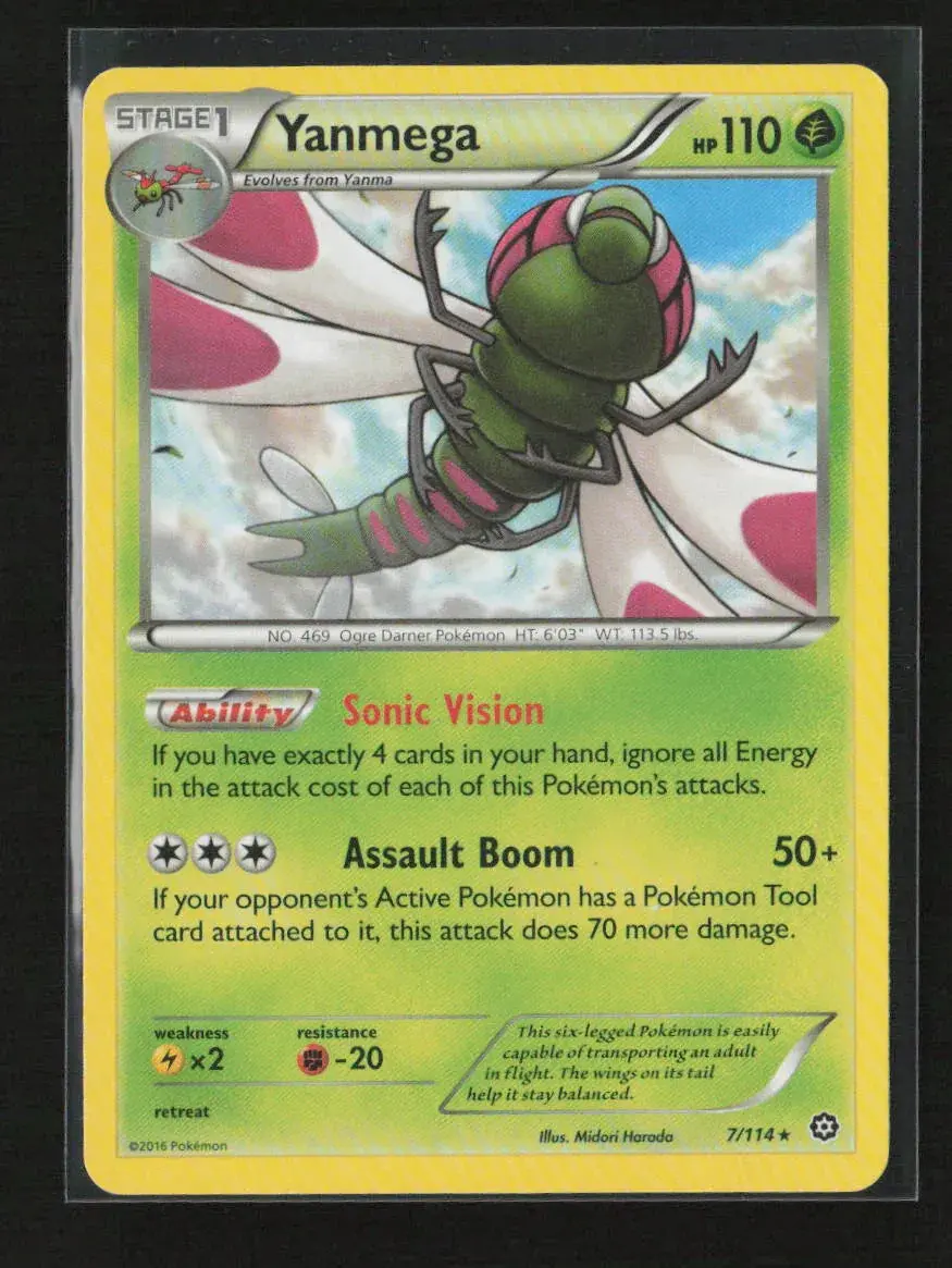 Yanmega Rare Xy - Steam Siege 7/114 Lp 1