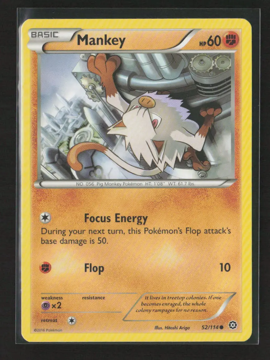 Mankey Common Xy - Steam Siege 52/114 Mp 1