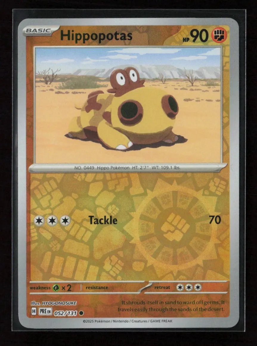 Hippopotas Common Sv: Prismatic Evolutions 052/131 Nm 1
