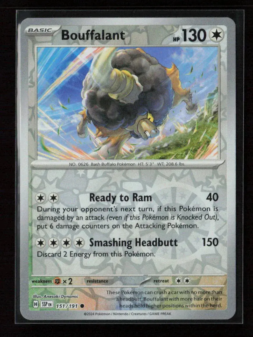 Bouffalant Common Sv08: Surging Sparks 151/191 Nm 1