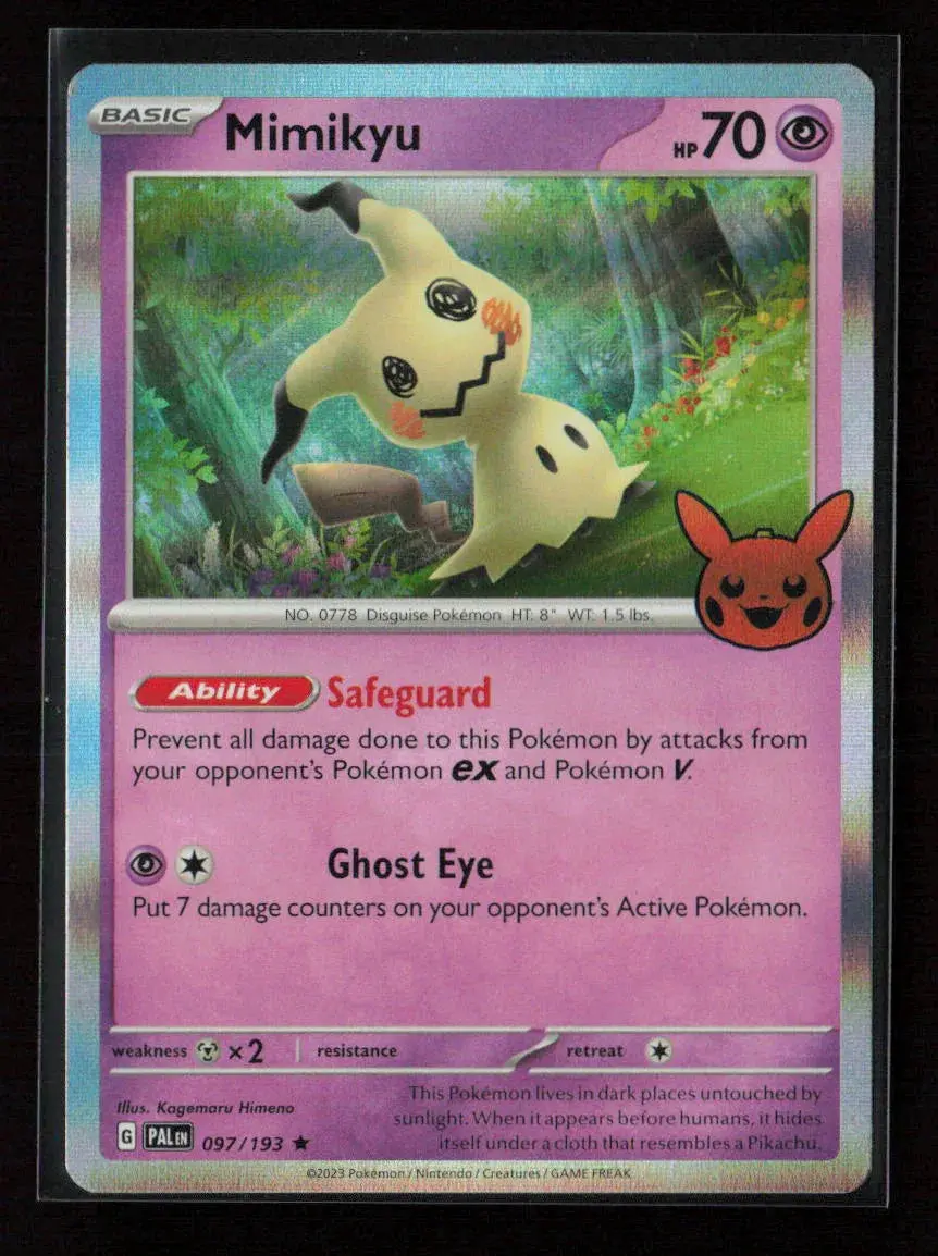 Mimikyu Rare Trick Or Trade Booster Bundle 2023 097/193 Nm 1