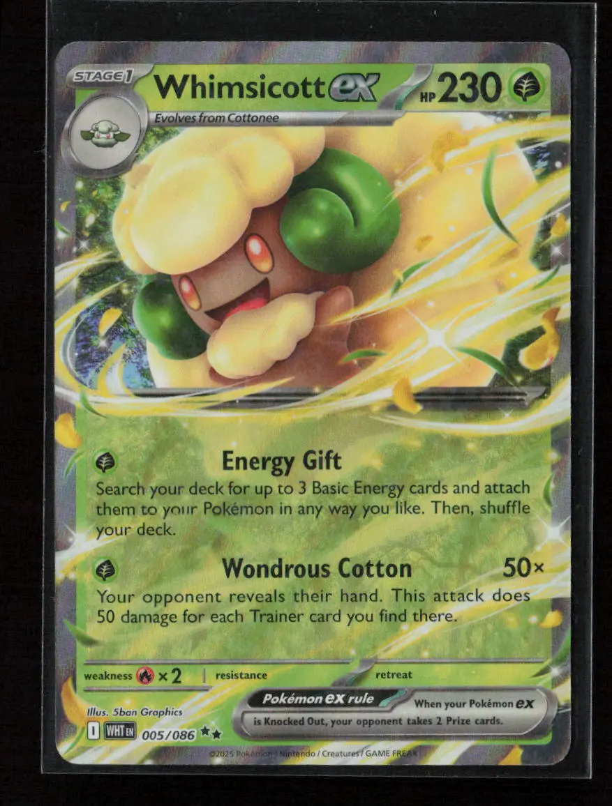 Whimsicott Ex Double Rare Sv: White Flare 005/086 Nm 1