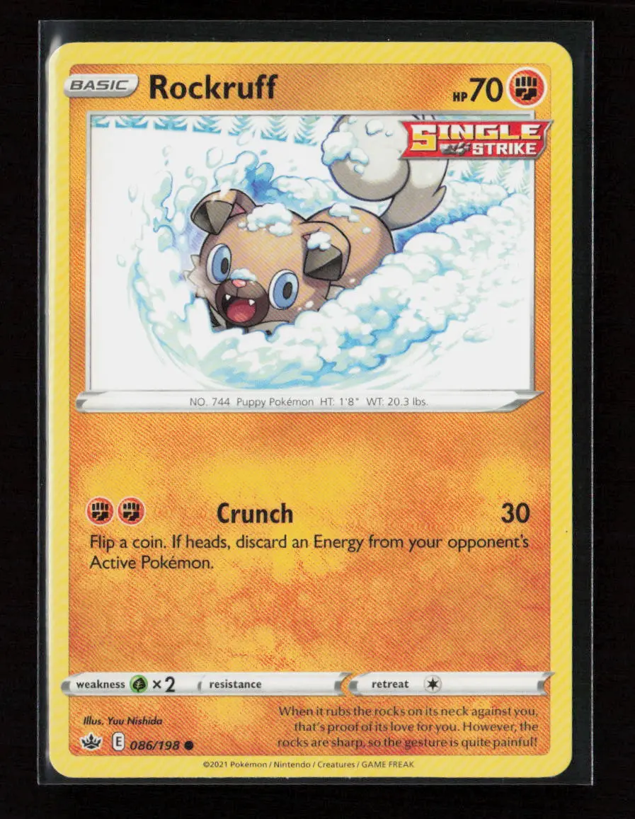 Rockruff Common Swsh06: Chilling Reign 086/198 Lp 1