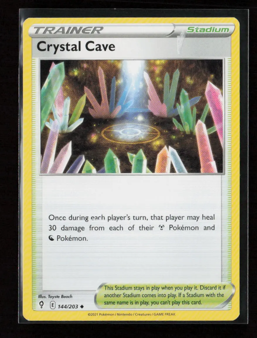 Crystal Cave Uncommon Swsh07: Evolving Skies 144/203 Lp 1
