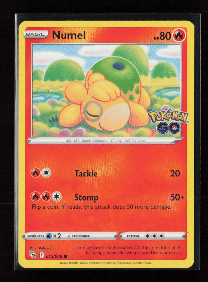 Numel Common Pokemon Go 013/078 Nm 1