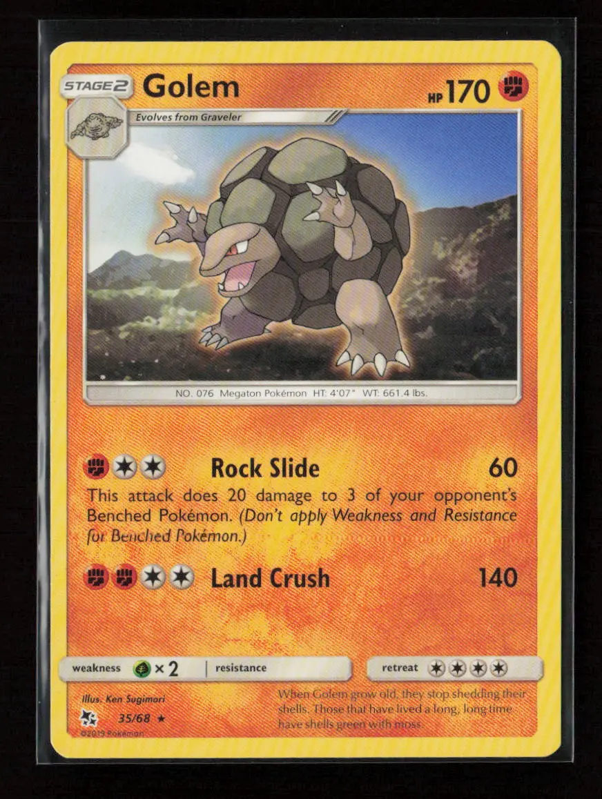 Golem Rare Hidden Fates 35/68 Lp 1
