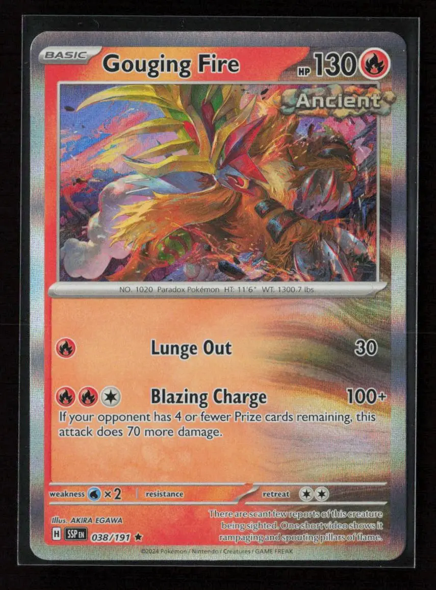 Gouging Fire Rare Sv08: Surging Sparks 038/191 Nm 1