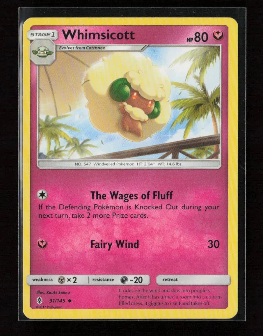 Whimsicott Uncommon Sm - Guardians Rising 91/145 Lp 1