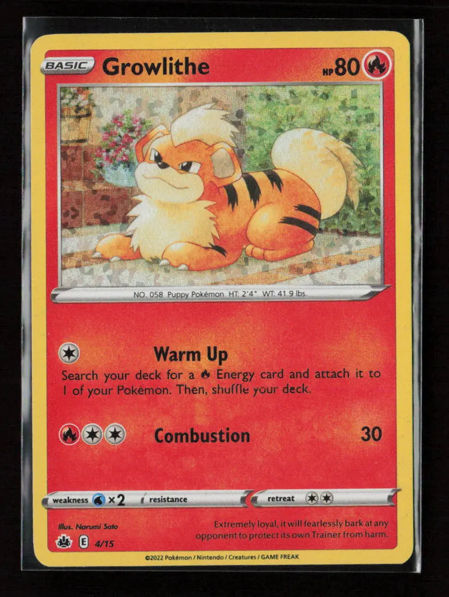 Growlithe - 4/15 Promo Mcdonald's Promos 2022 004/015 Nm 1
