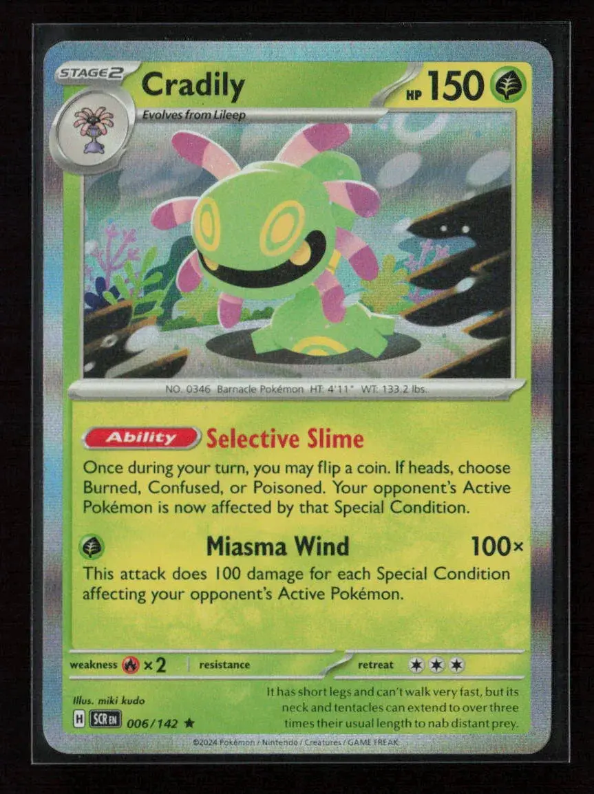 Cradily Rare Sv07: Stellar Crown 006/142 Nm 1