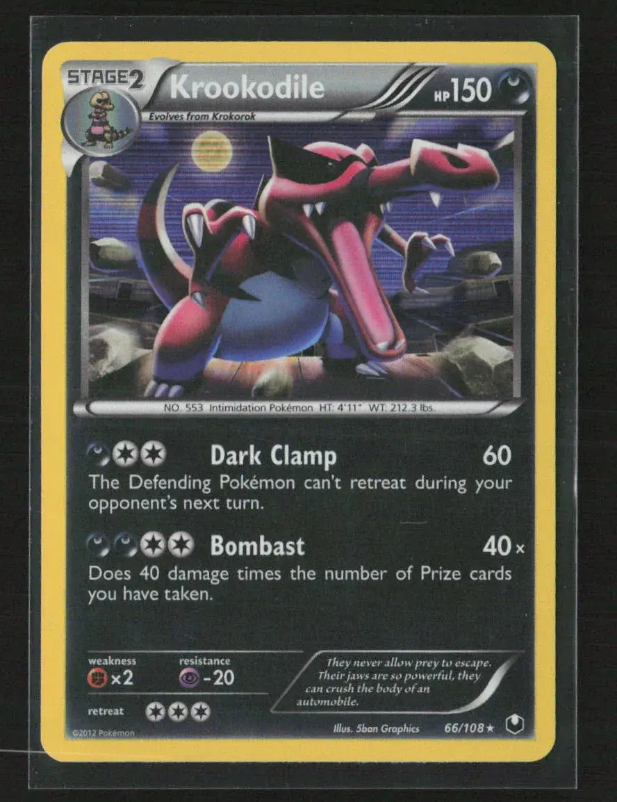 Krookodile Holo Rare Dark Explorers 66/108 Nm 1
