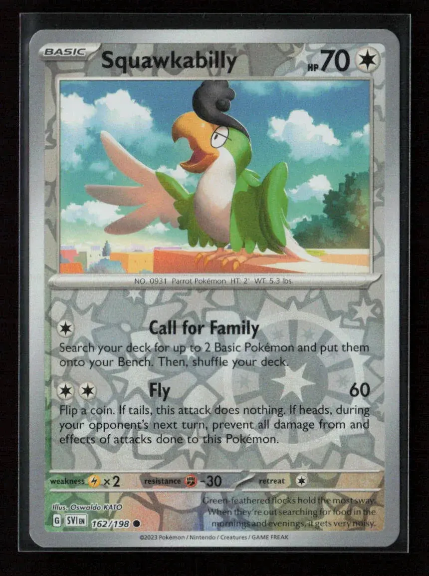 Squawkabilly Common Sv01: Scarlet & Violet Base Set 162/198 Nm 1