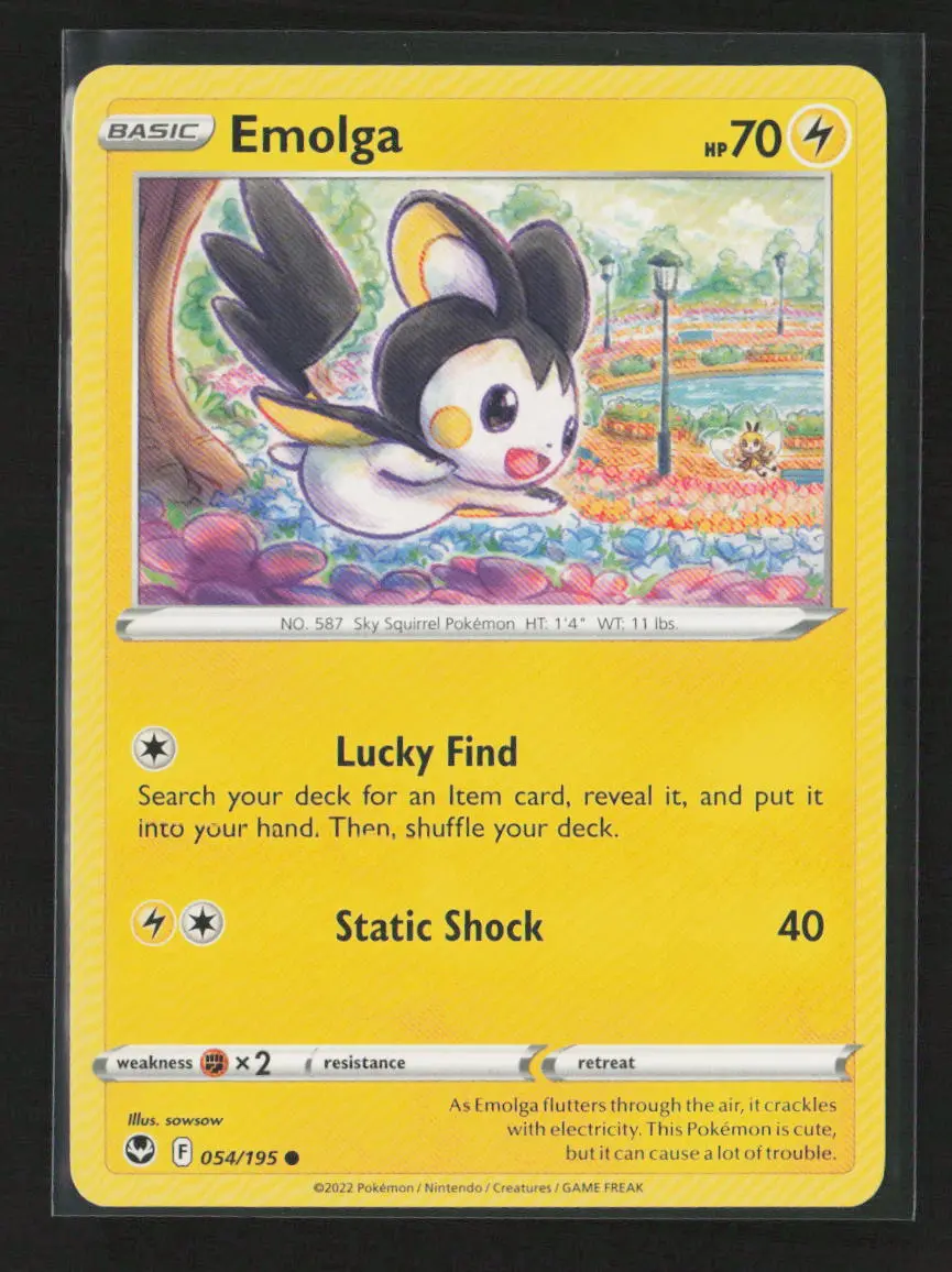 Emolga Common Swsh12: Silver Tempest 054/195 Lp 1