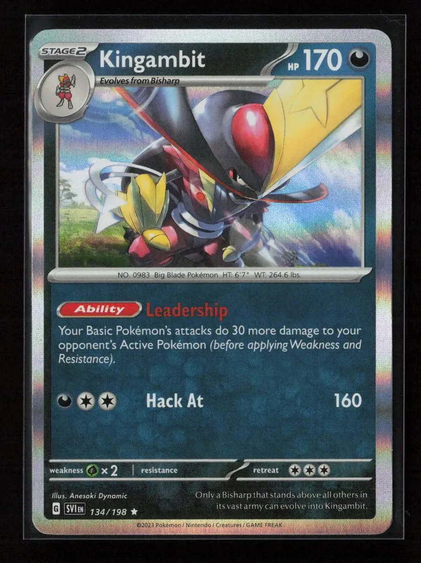 Kingambit Rare Sv01: Scarlet & Violet Base Set 134/198 Nm 1