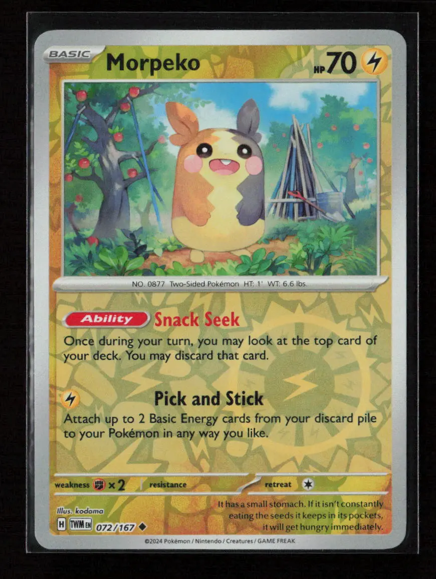 Morpeko Uncommon Sv06: Twilight Masquerade 072/167 Nm 1