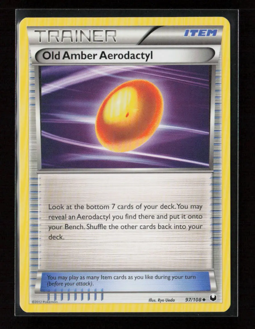 Old Amber Aerodactyl Uncommon Dark Explorers 97/108 Nm 1