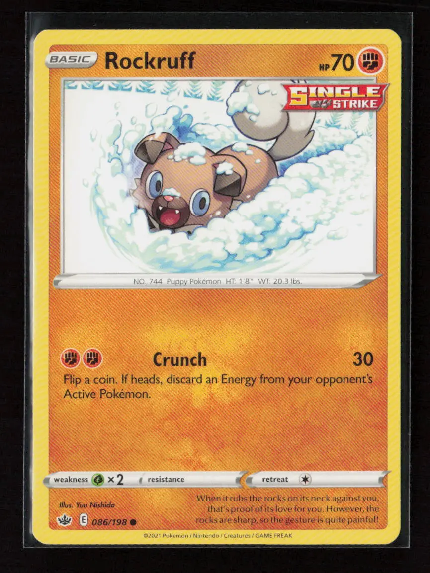 Rockruff Common Swsh06: Chilling Reign 086/198 Lp 1