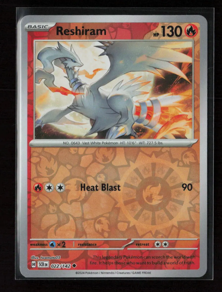Reshiram Uncommon Sv07: Stellar Crown 022/142 Nm 1