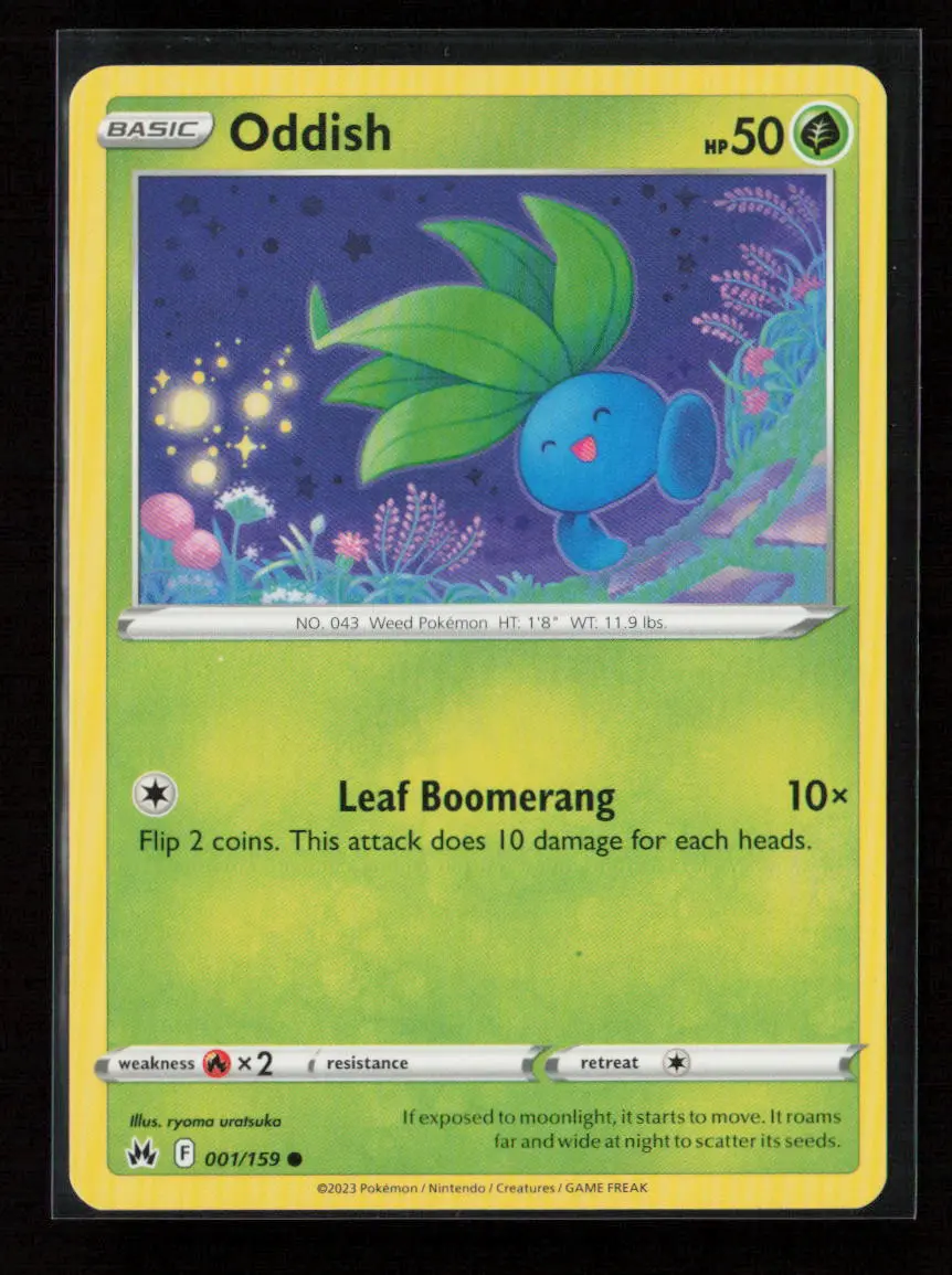 Oddish Common Crown Zenith 001/159 Lp 1