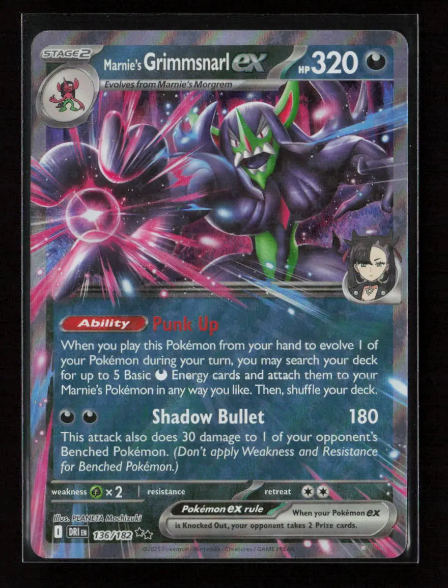 Marnie's Grimmsnarl Ex Double Rare Sv10: Destined Rivals 136/182 Nm 1