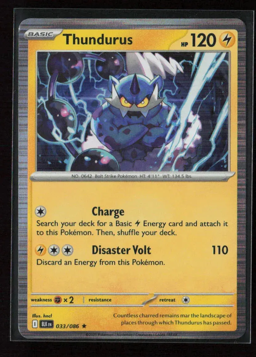 Thundurus Rare Sv: Black Bolt 033/086 Nm 1