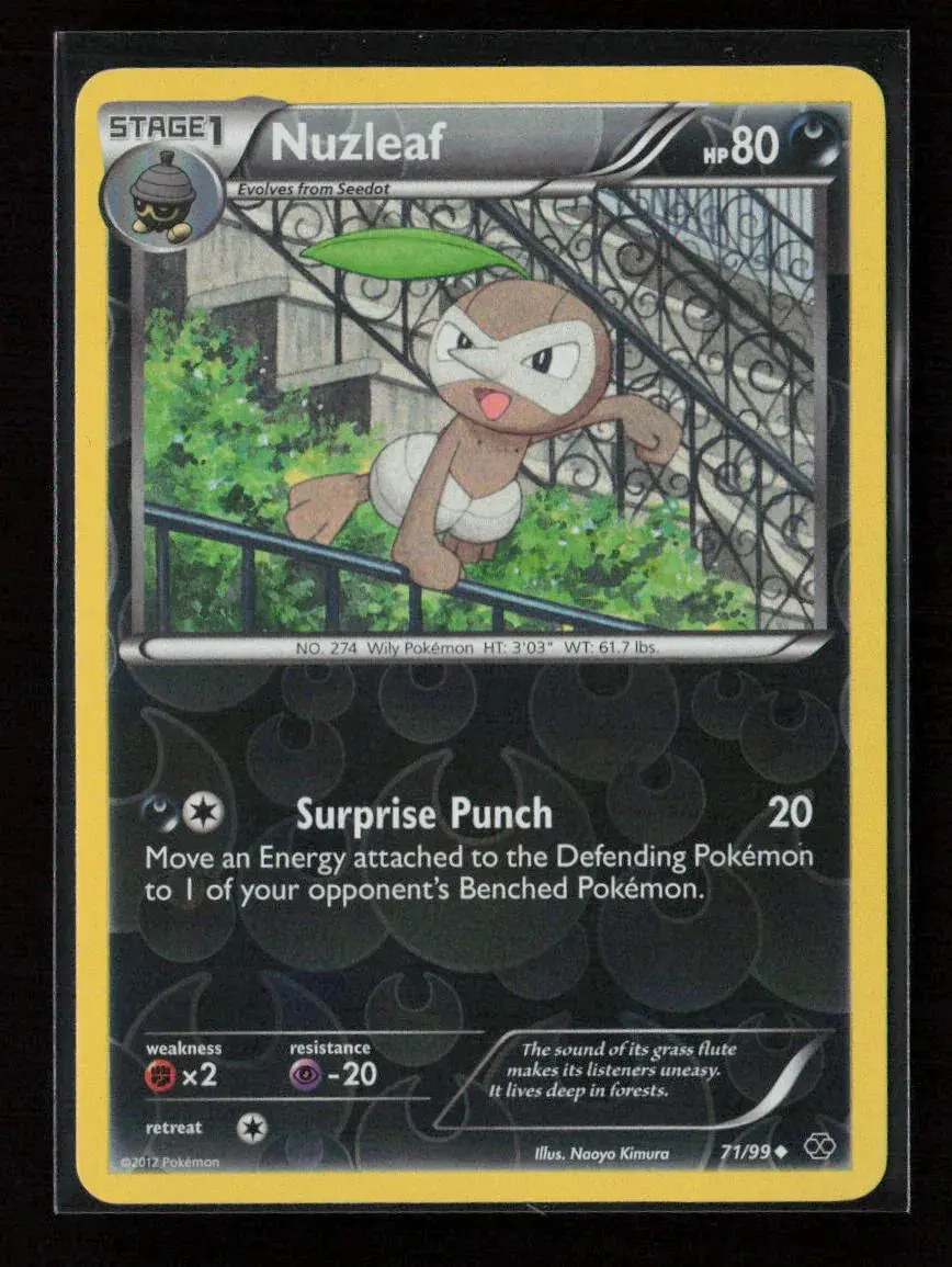 Nuzleaf Uncommon Next Destinies 71/99 Lp 1